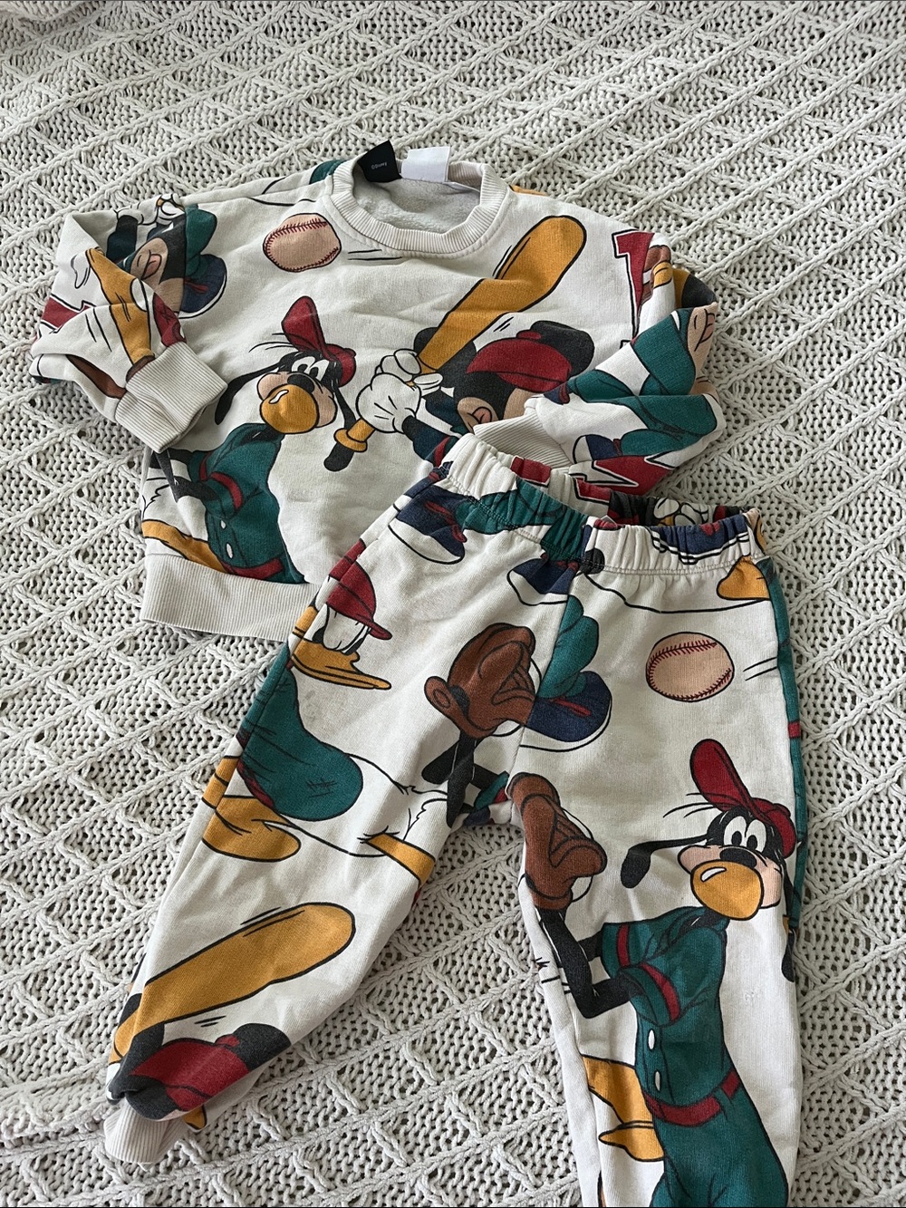 H&M Kids Matching Set in Cream, Green, Red, Yellow, Brown